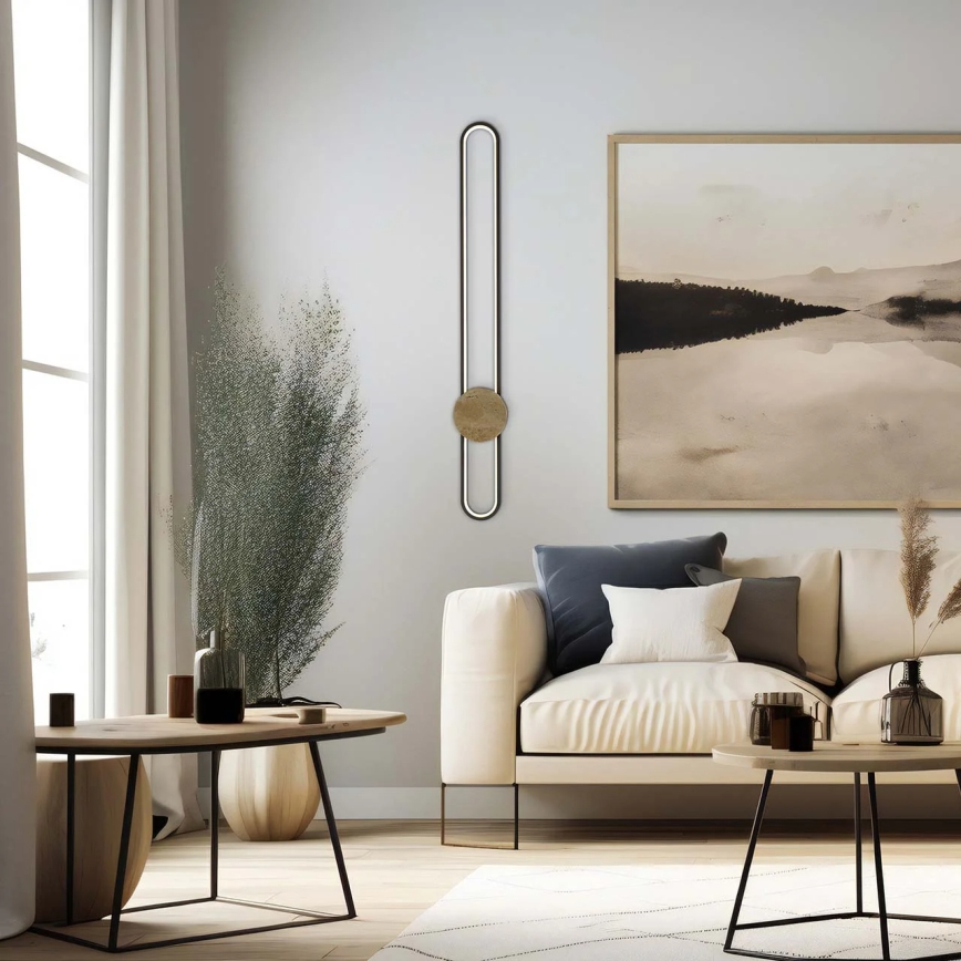 Kinkiet LED FLORENTYNA LED/24W/230V 4000K czarny/beżowy