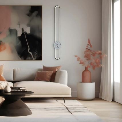 Kinkiet LED FLORENTYNA LED/24W/230V 4000K czarny/biały