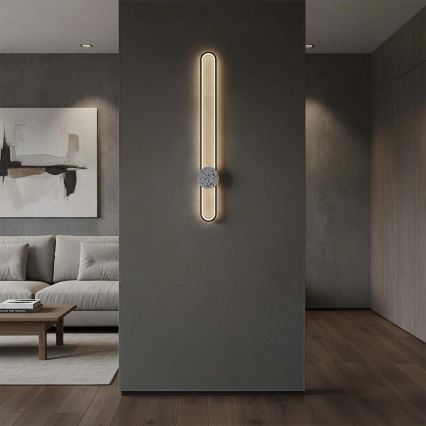 Kinkiet LED FLORENTYNA LED/24W/230V 4000K czarny/biały