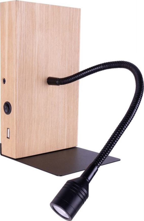 Kinkiet LED LECTOR LED/2,5W/230V USB dąb