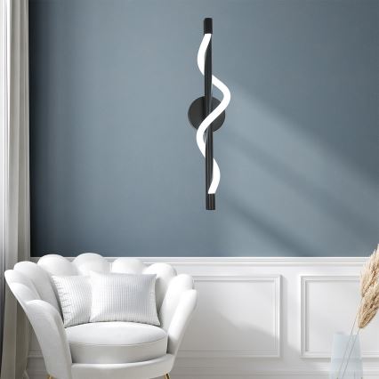 Kinkiet LED MELECA LED/12W/230V 3000/4000/6000K czarny