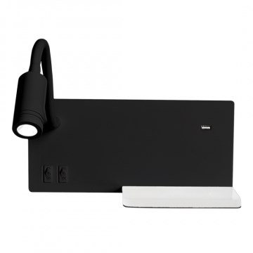 Kinkiet LED SHELF LED/4W+LED/5W+LED/2W/230V czarny