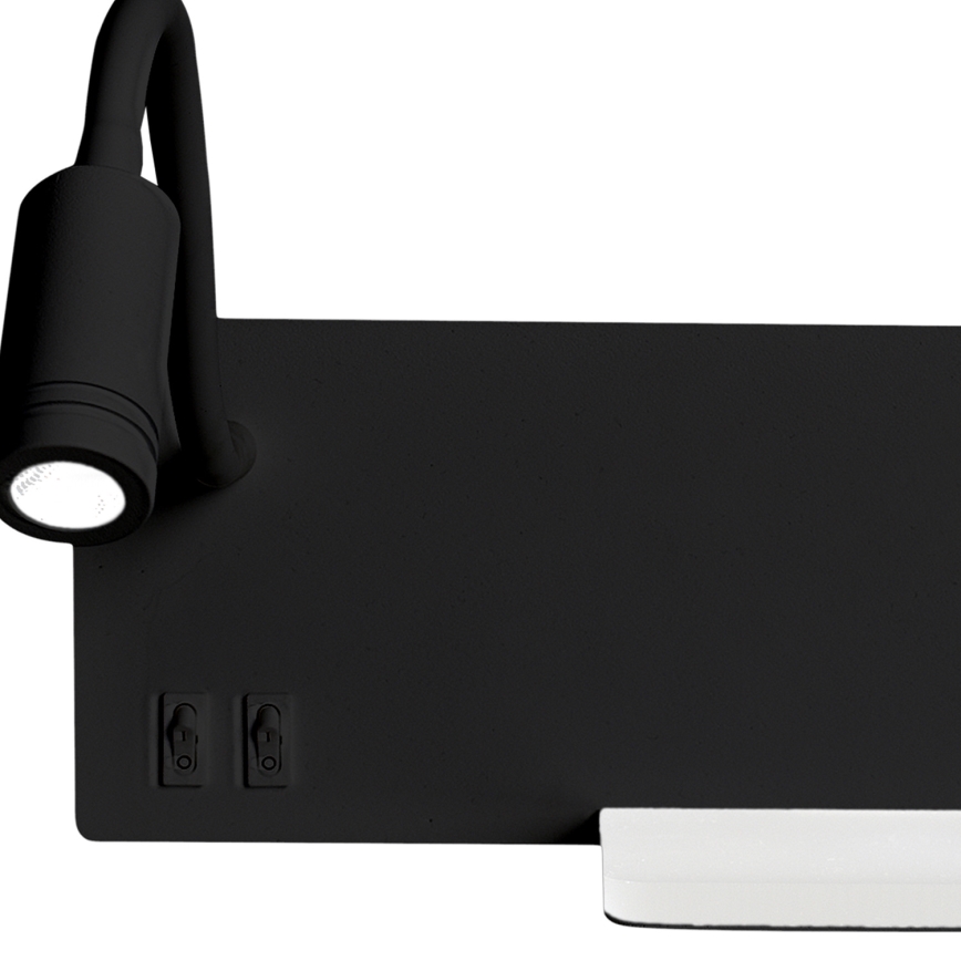 Kinkiet LED SHELF LED/4W+LED/5W+LED/2W/230V czarny