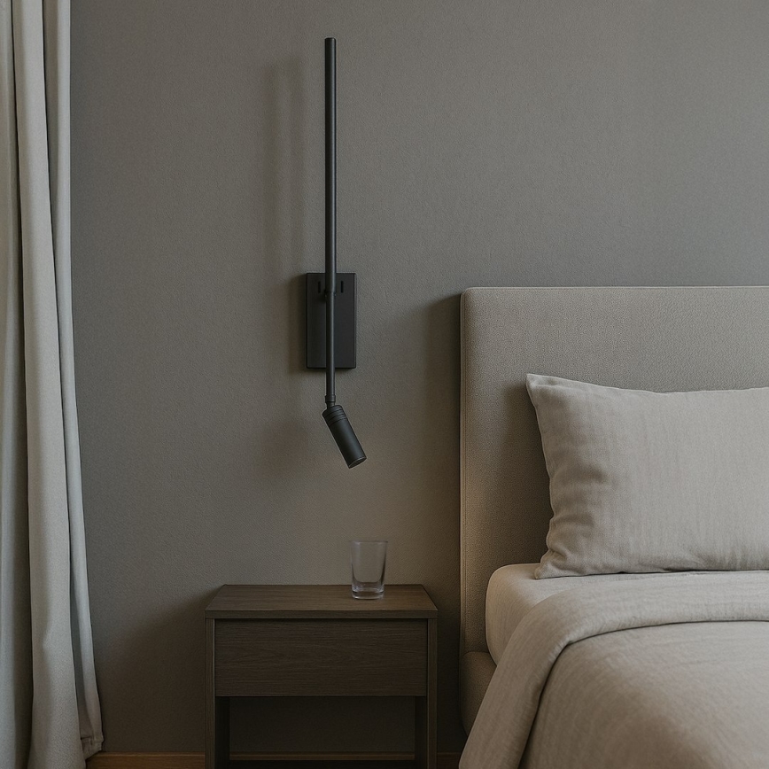 Kinkiet LED TORCH LED/6W/230V + LED/3W czarny