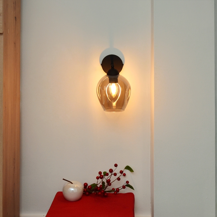 Kinkiet LILI 1xE27/15W/230V czarny/szary
