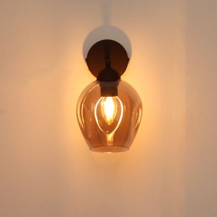 Kinkiet LILI 1xE27/15W/230V czarny/szary