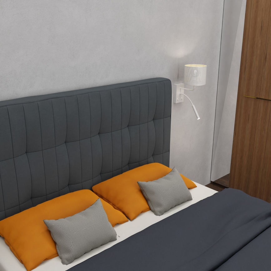 Kinkiet LOFT SHADE 1xE27/60W+1xG9/8W/230V biały/złoty