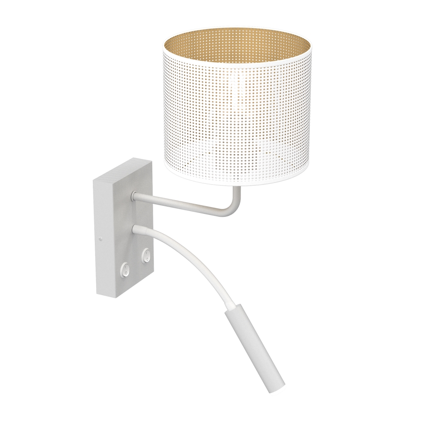 Kinkiet LOFT SHADE 1xE27/60W+1xG9/8W/230V biały/złoty