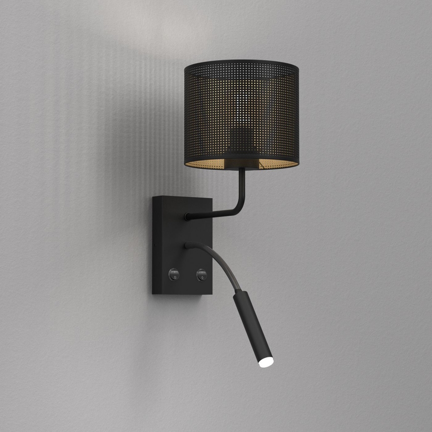 Kinkiet LOFT SHADE 1xE27/60W+1xG9/8W/230V czarny/złoty