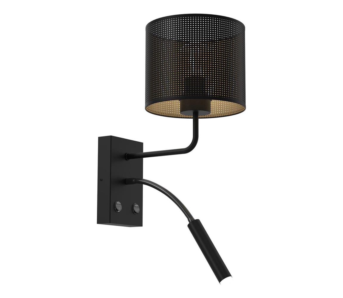 Kinkiet LOFT SHADE 1xE27/60W+1xG9/8W/230V czarny/złoty