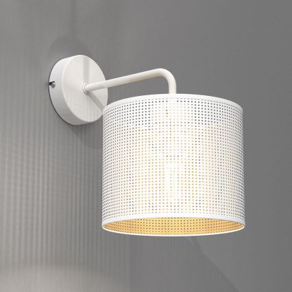 Kinkiet LOFT SHADE 1xE27/60W/230V biały/złoty