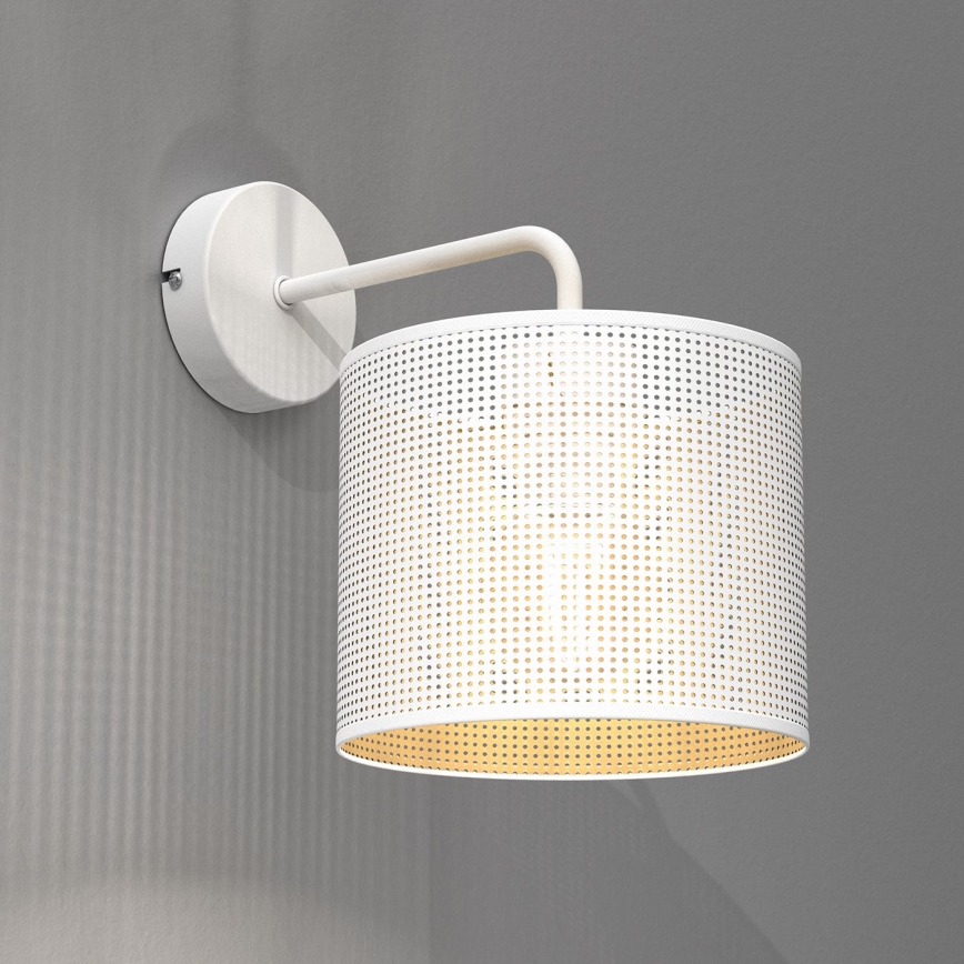 Kinkiet LOFT SHADE 1xE27/60W/230V biały/złoty
