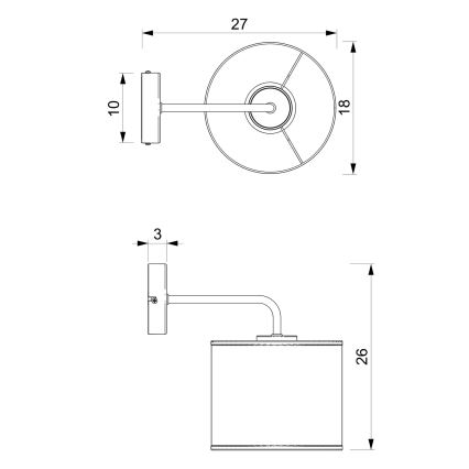 Kinkiet LOFT SHADE 1xE27/60W/230V czarny