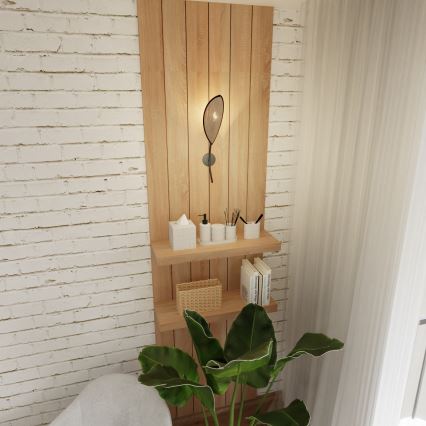 Kinkiet LOTUS 1xE14/10W/230V czarny/beżowy