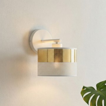 Kinkiet LUX 1xE27/15W/230V biały/złoty