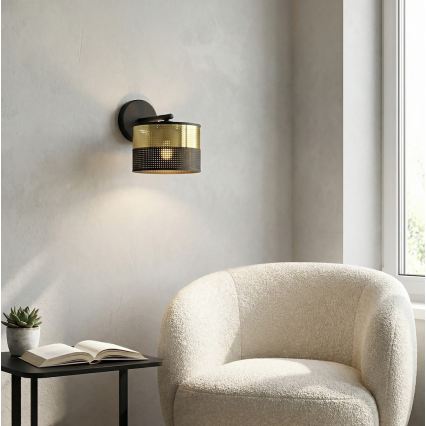 Kinkiet LUX 1xE27/15W/230V czarny/złoty
