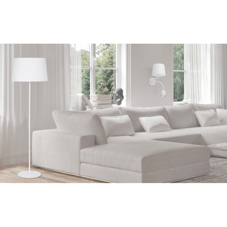 Kinkiet MAJA 1×E27/15W/230V + 1×GU10/10W/230V biały