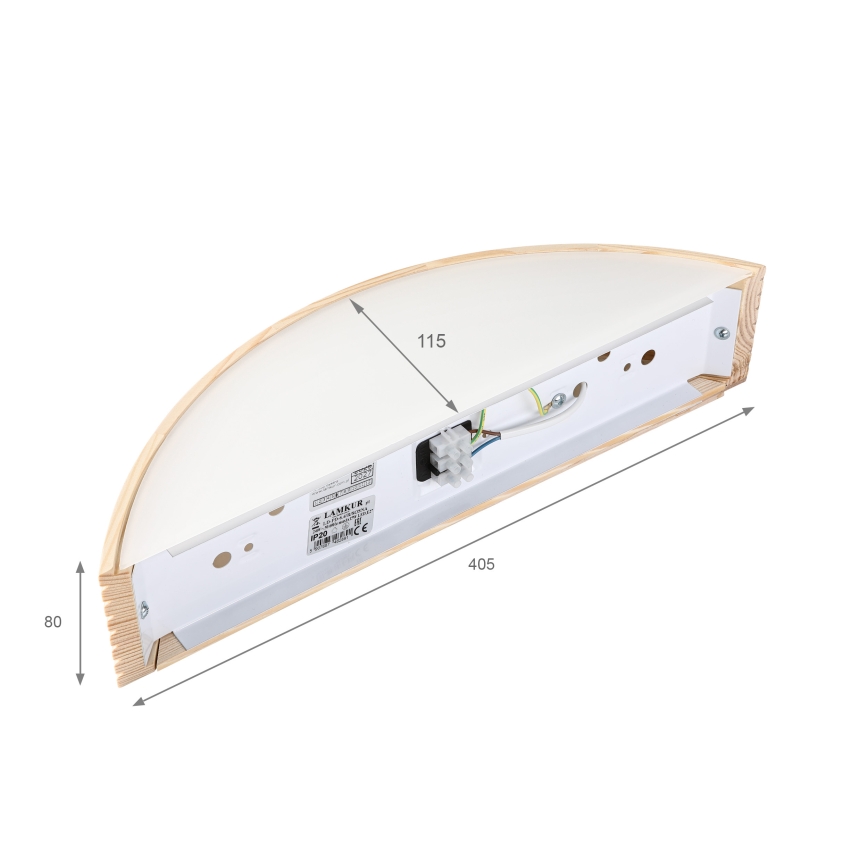 Kinkiet NATURAL MODERN 1xE27/15W/230V sosna