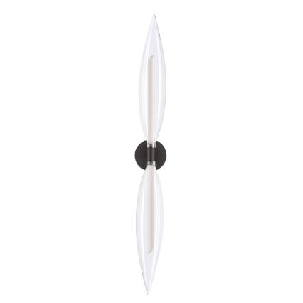 Kinkiet NORDIC 2xG9/5W/230V czarny/przezroczysty