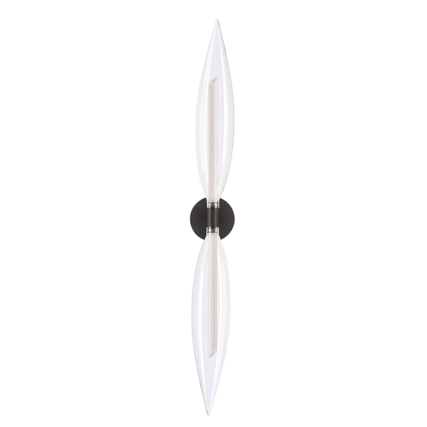 Kinkiet NORDIC 2xG9/5W/230V czarny/przezroczysty