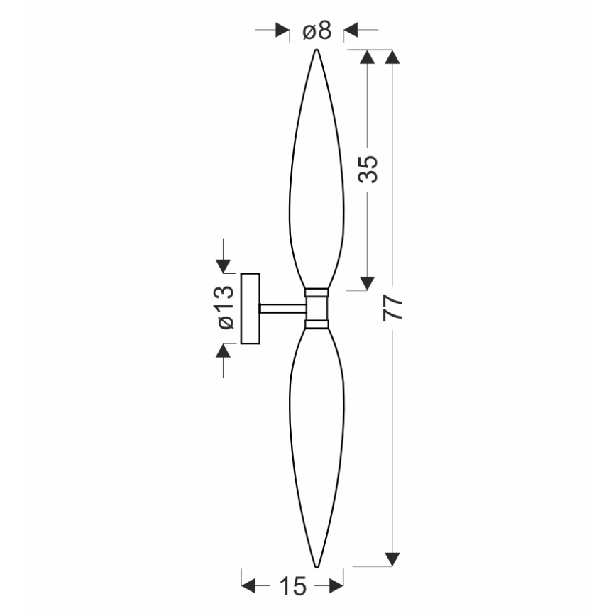 Kinkiet NORDIC 2xG9/5W/230V czarny/złoty