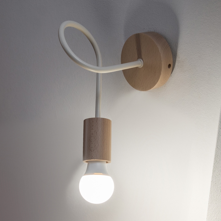 Kinkiet OXFORD 1xE27/15W/230V sosna/kremowy