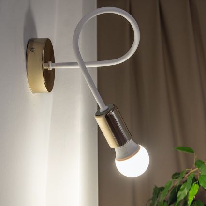 Kinkiet OXFORD 1xE27/15W/230V złoty/biały