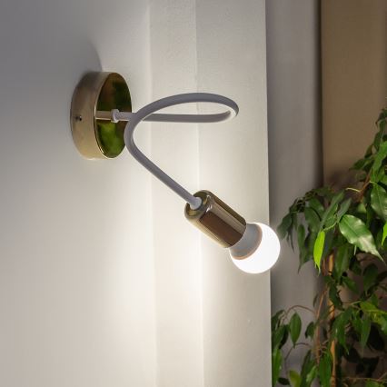 Kinkiet OXFORD 1xE27/15W/230V złoty/biały