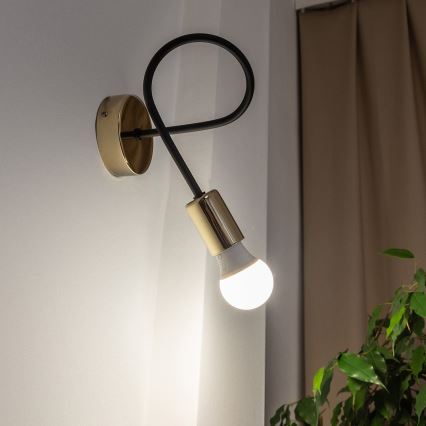 Kinkiet OXFORD 1xE27/15W/230V złoty/czarny