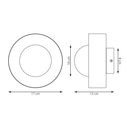 Kinkiet OZZY 1xG9/8W/230V biały