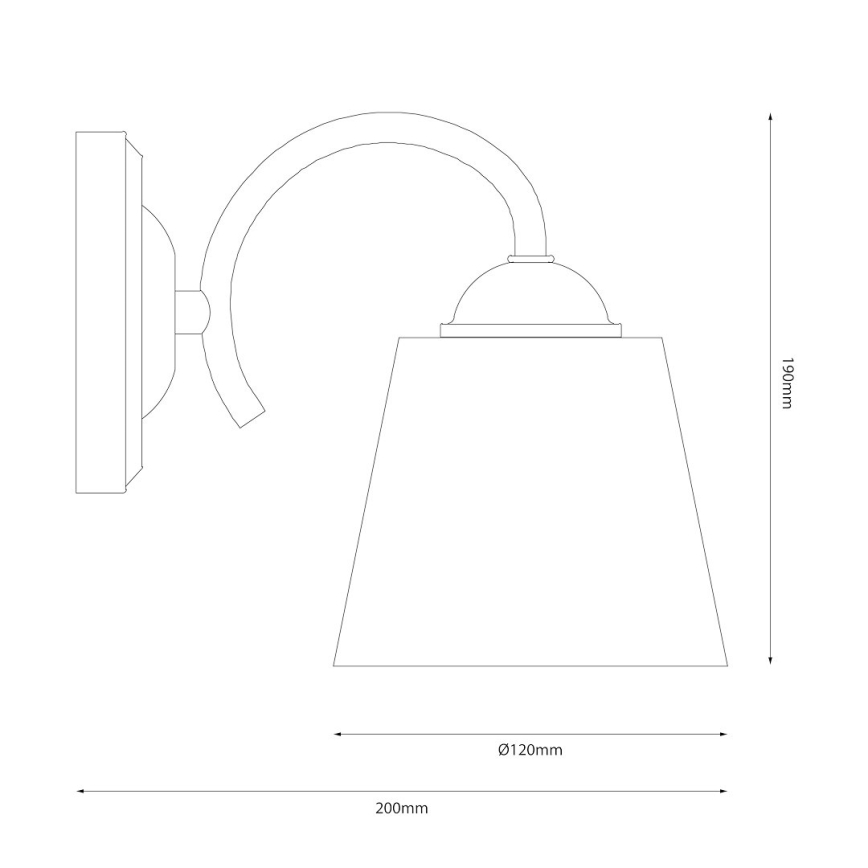 Kinkiet PAFOS 1xE27/15W/230V, chrom błyszczący