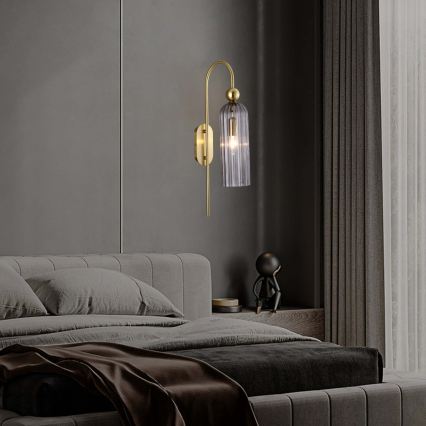 Kinkiet PIEGA 1xE14/40W/230V mosiądz/dymna czerń