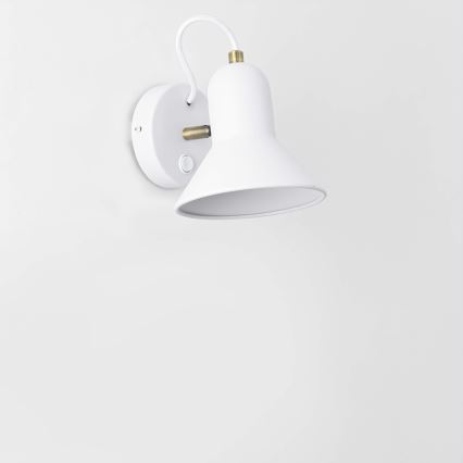 Kinkiet punktowy ASTAMA 1xE27/40W/230V biały/mosiądz