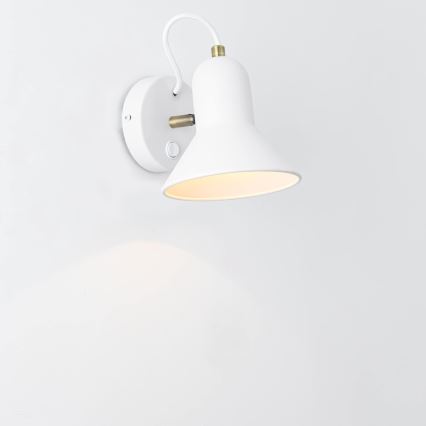 Kinkiet punktowy ASTAMA 1xE27/40W/230V biały/mosiądz