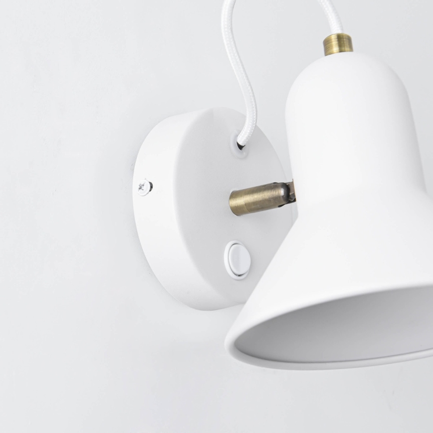 Kinkiet punktowy ASTAMA 1xE27/40W/230V biały/mosiądz