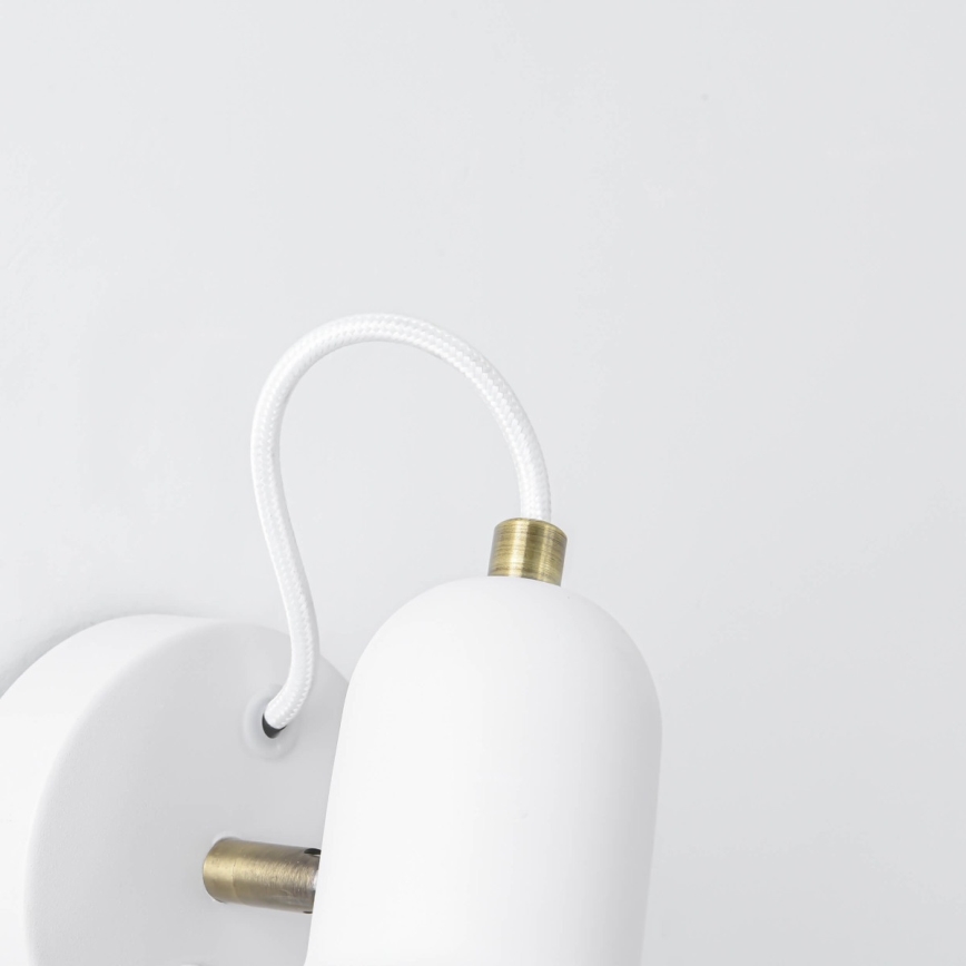 Kinkiet punktowy ASTAMA 1xE27/40W/230V biały/mosiądz