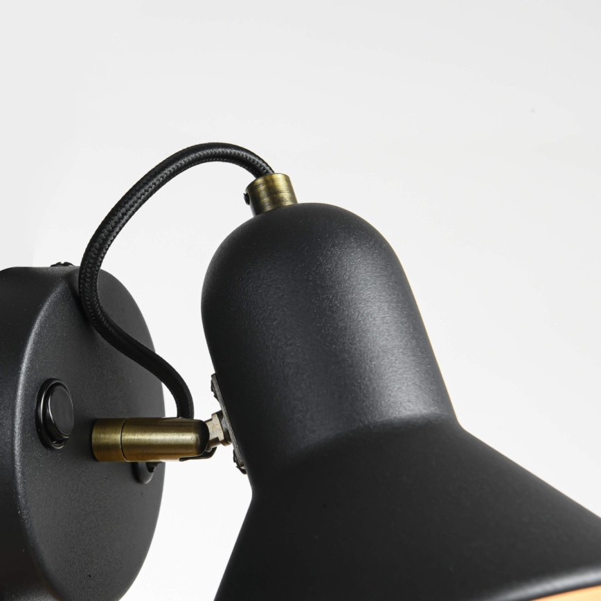 Kinkiet punktowy ASTAMA 1xE27/40W/230V czarny/mosiądz