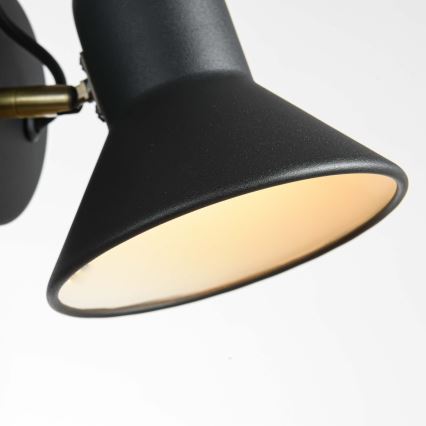 Kinkiet punktowy ASTAMA 1xE27/40W/230V czarny/mosiądz