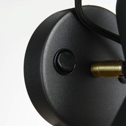 Kinkiet punktowy ASTAMA 1xE27/40W/230V czarny/mosiądz