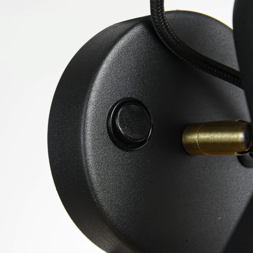 Kinkiet punktowy ASTAMA 1xE27/40W/230V czarny/mosiądz