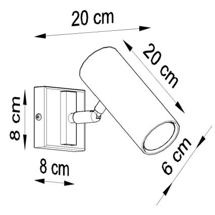 Kinkiet punktowy DIREZIONE 1xGU10/40W/230V biały