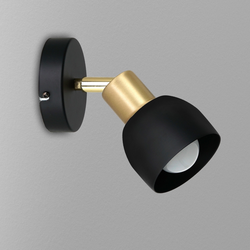 Kinkiet punktowy FRESNO 1xE27/60W/230V czarny/złoty