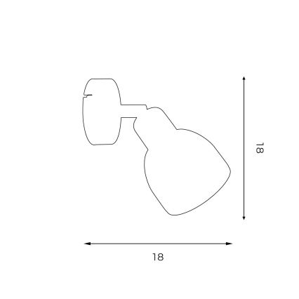 Kinkiet punktowy FRESNO 1xE27/60W/230V czarny/złoty