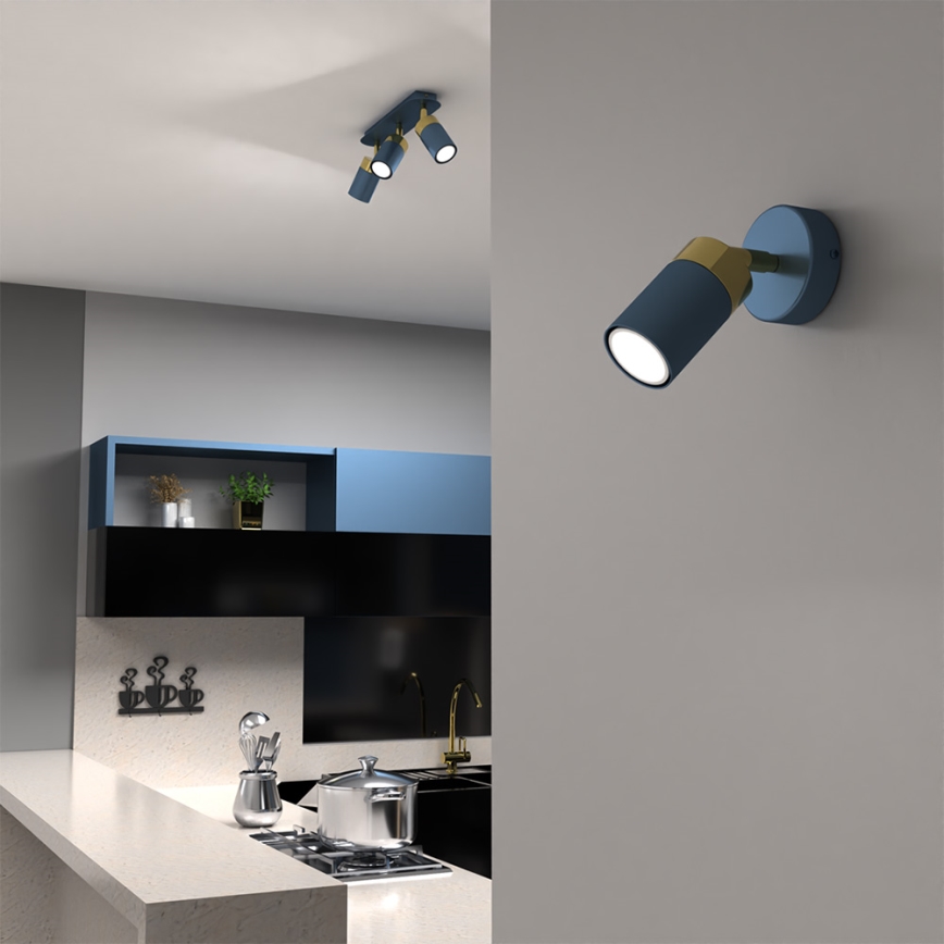 Kinkiet punktowy JOKER 1xGU10/25W/230V niebieski/złoty