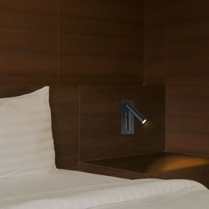 Kinkiet punktowy LED/2W/230V 3000K czarny