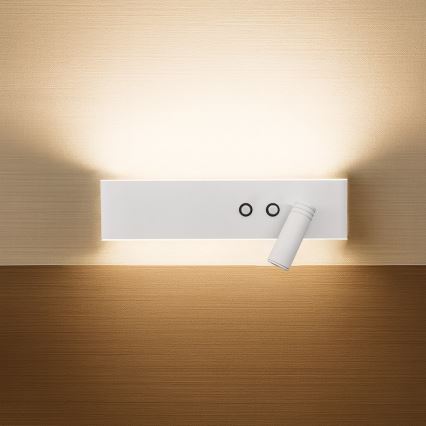 Kinkiet punktowy LED RESORT LED/10W/230V + LED/3W biały prawy