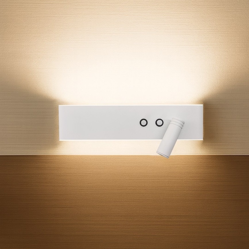 Kinkiet punktowy LED RESORT LED/10W/230V + LED/3W biały prawy