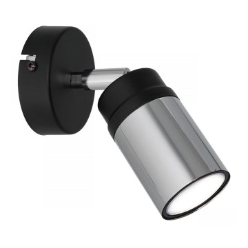 Kinkiet punktowy NEST 1xGU10/8W/230V czarny/chrom błyszczący