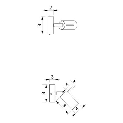 Kinkiet punktowy PRESTON 1xGU10/40W/230V biały/złoty