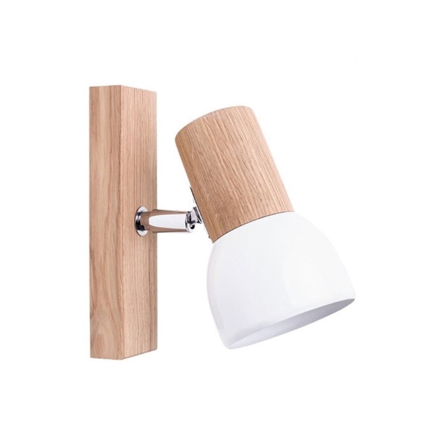 Kinkiet punktowy SVENDA 1xE27/60W/230V dąb - certyfikat FSC